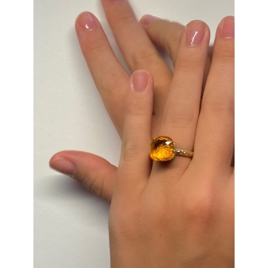ANILLO CALOBRA ORO Y CITRINO